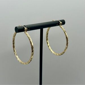 Timeless Gold Rope Hoop Earrings